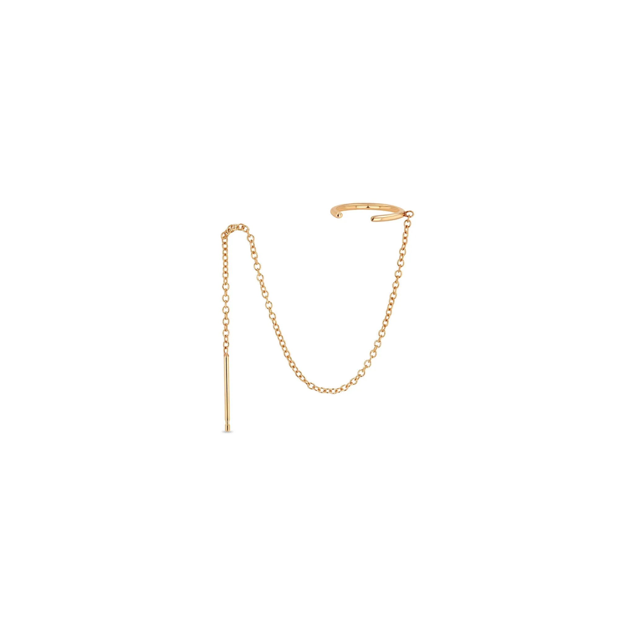 14k Gold Ear Cuff & Chain Threader