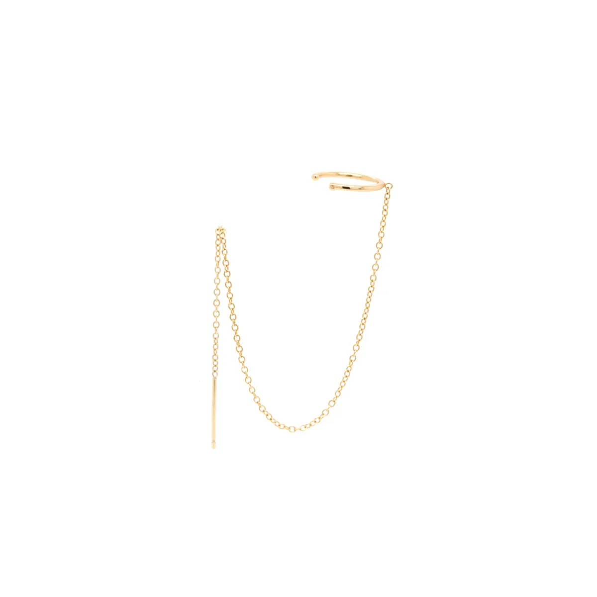 14k Gold Ear Cuff & Chain Threader