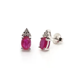 14k Ruby and Diamond Earrings