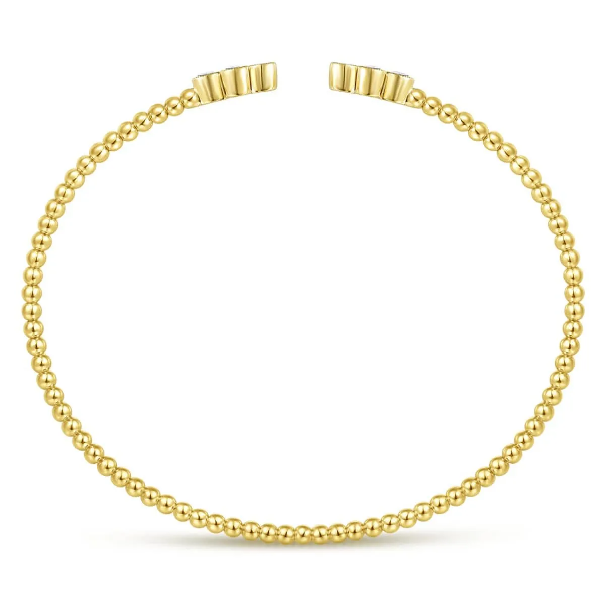 14K Yellow Gold Diamond Bangle Bracelet