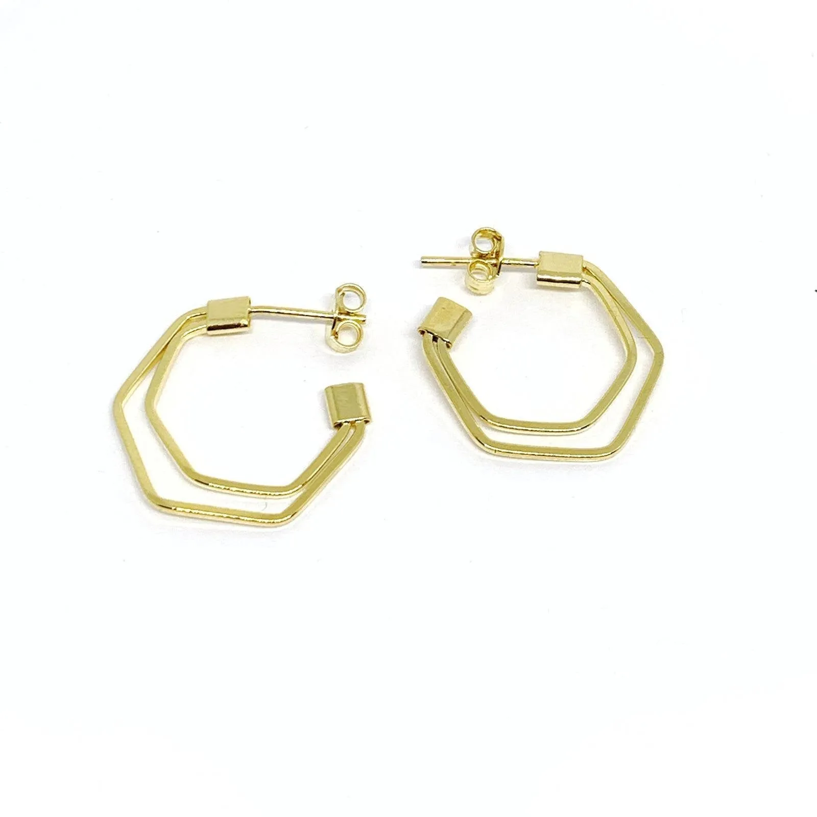 18k Gold Filled Double Thread Hoop Earrings