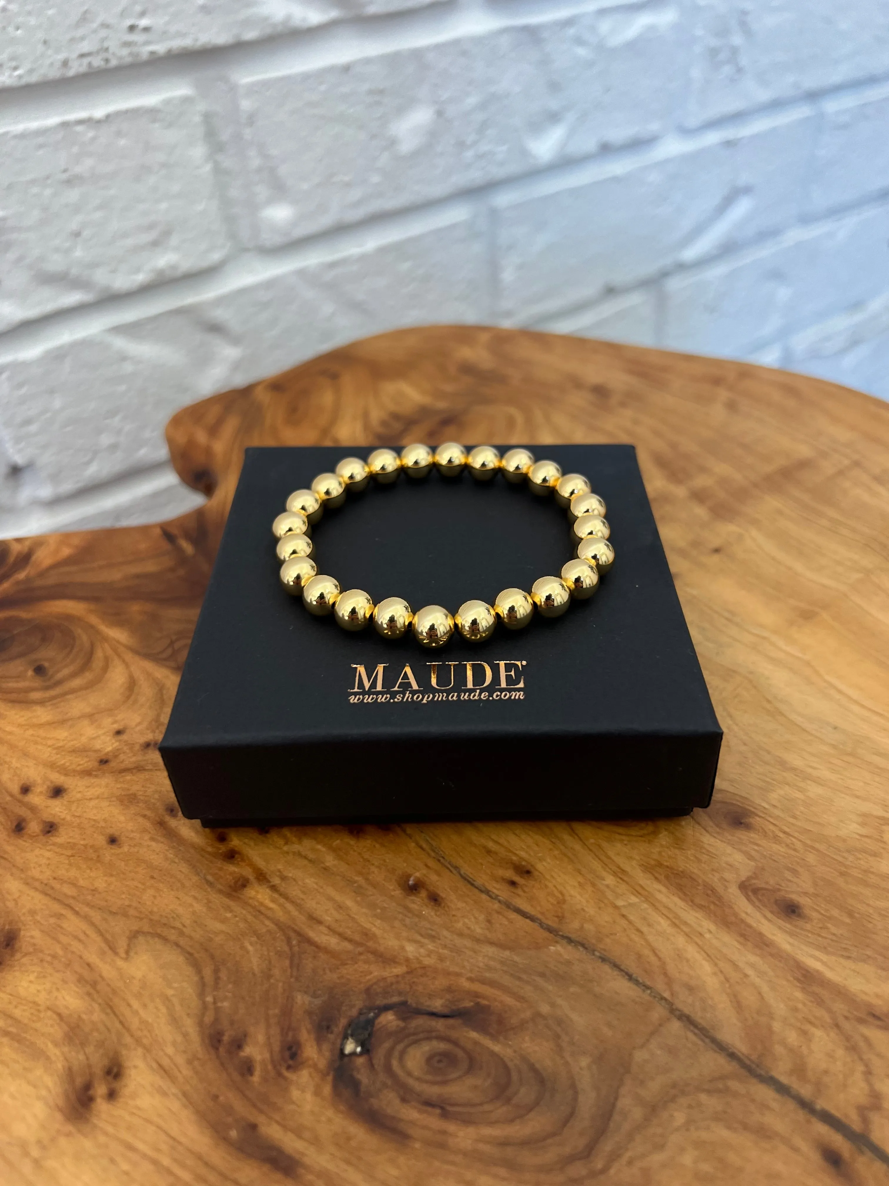 18K Liz Beaded Gold Bracelet