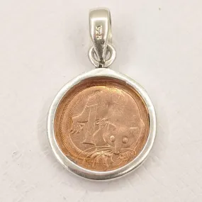 1984 Australian One cent piece coin pendant