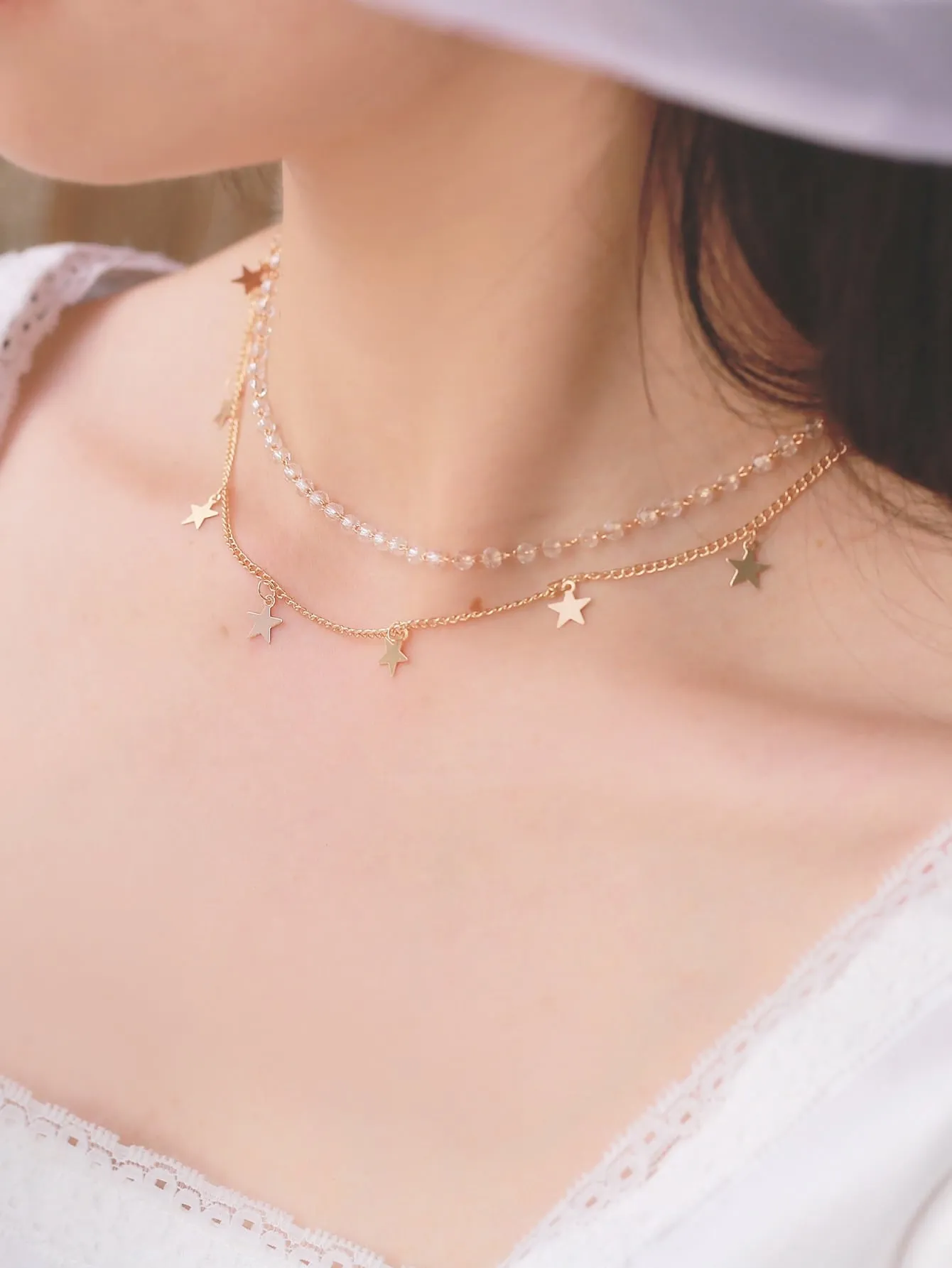 1pc Star Charm Layered Necklace