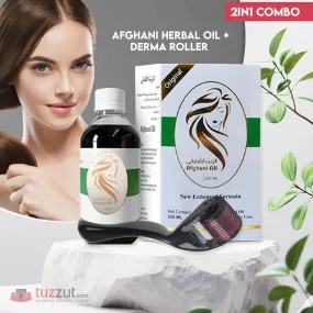 2 in 1 Afghani Herbal Oil   Derma Roller Combo