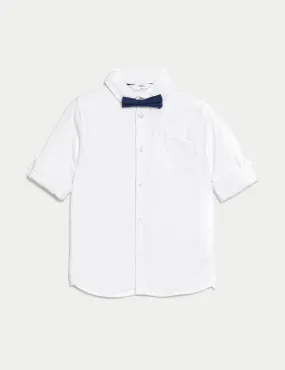 2pc Pure Cotton Shirt & Bow Tie Set