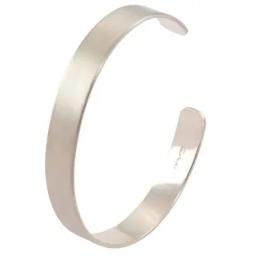 8mm Wide Ladies Silver Satin Cuff Bracelet