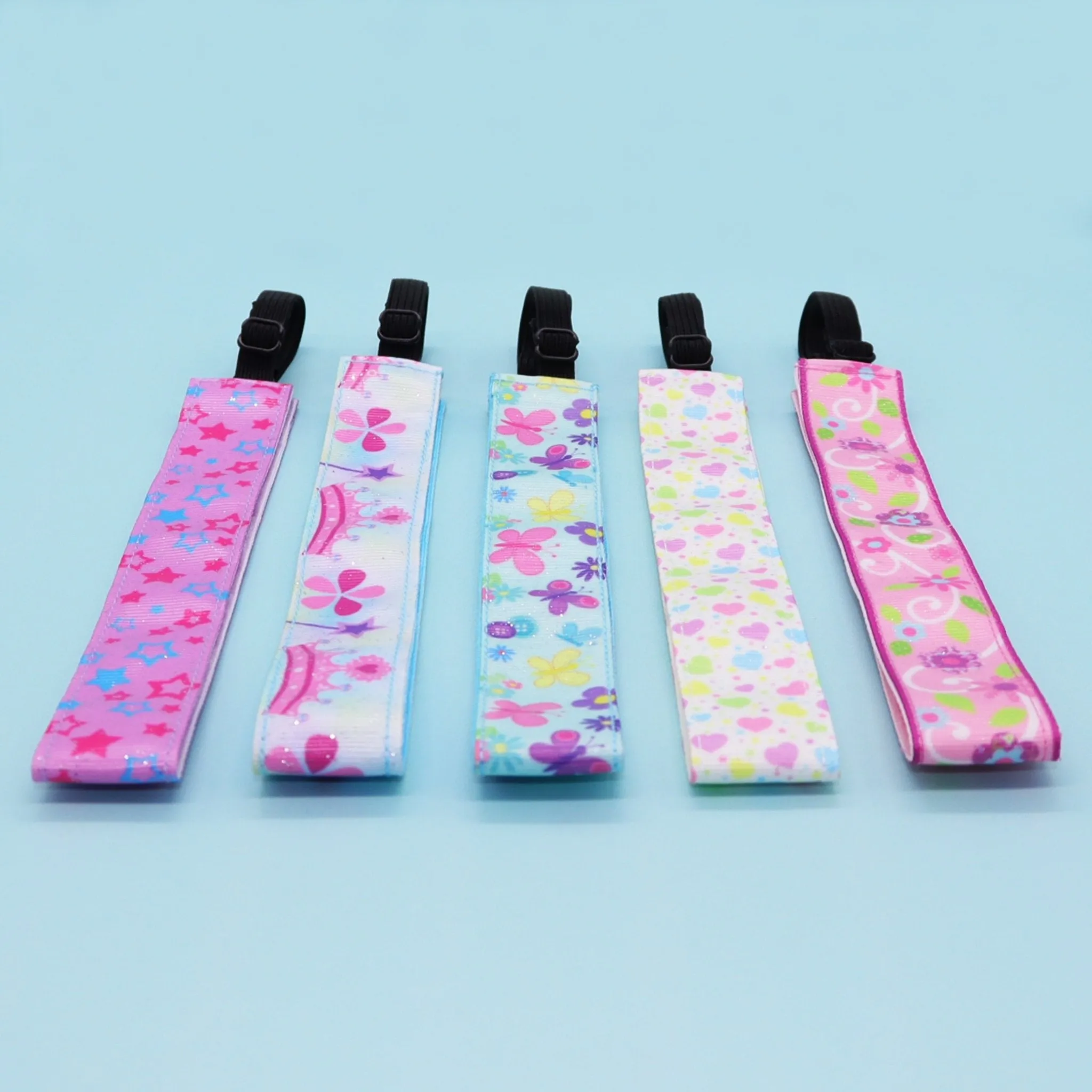 Adjustable No Slip Headbands - Cute Icons 5 Pack