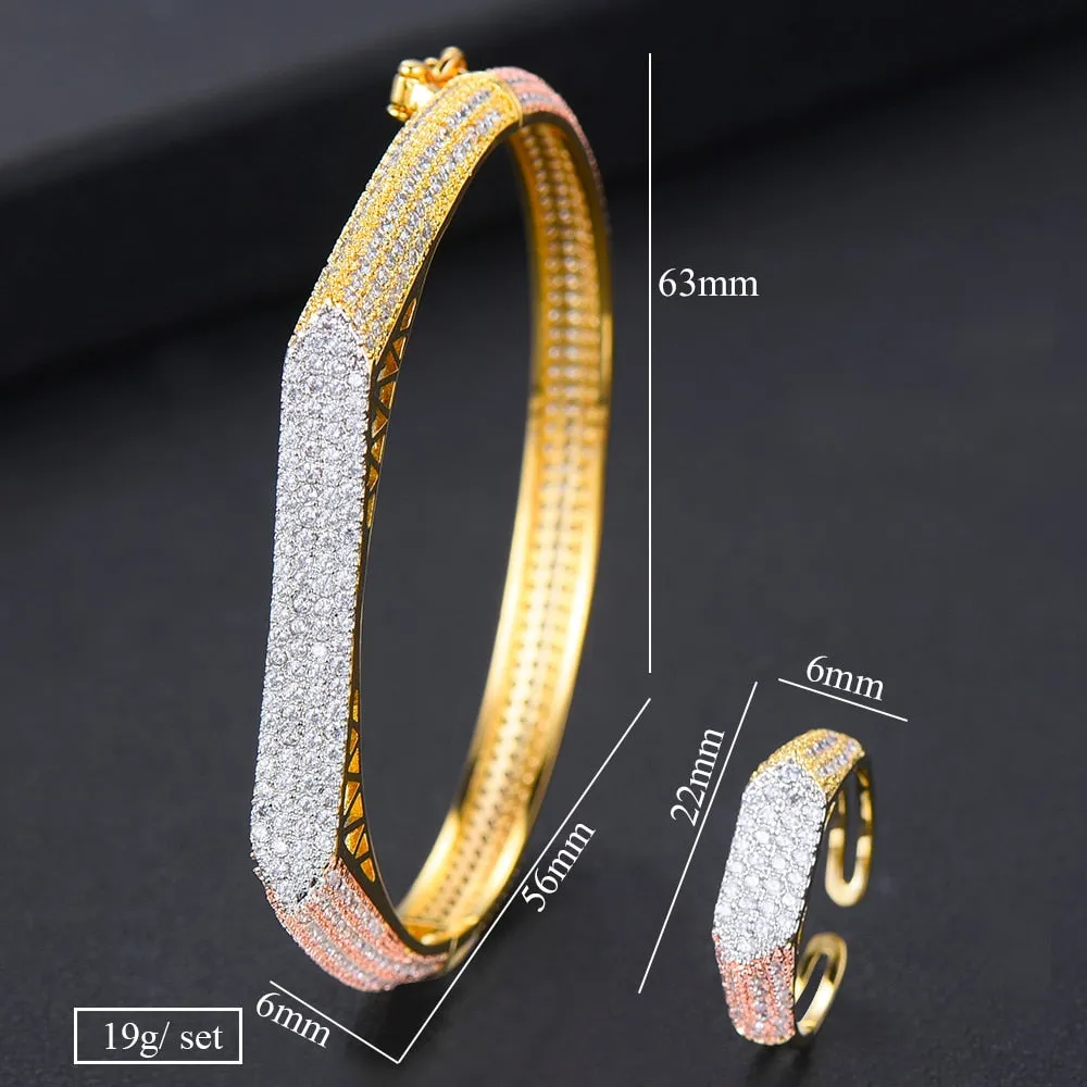 African Bangle Ring Set Jewelry Sets For Women Bridal Jewelry Set