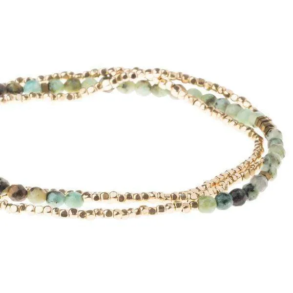 African Turquoise Beaded Wrap