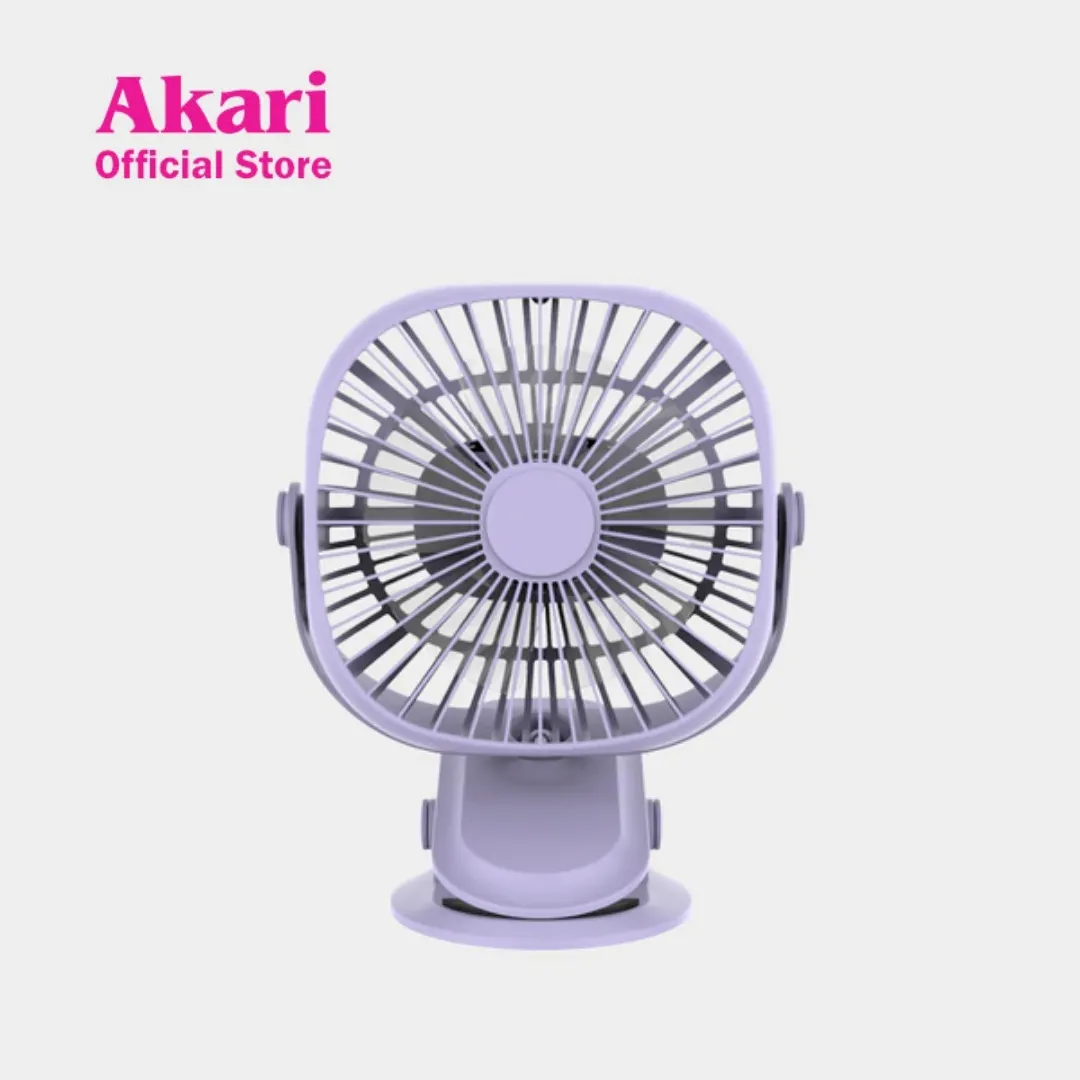 Akari 5 Rechargeable Clip Fan with LED (AJF-5519PU)