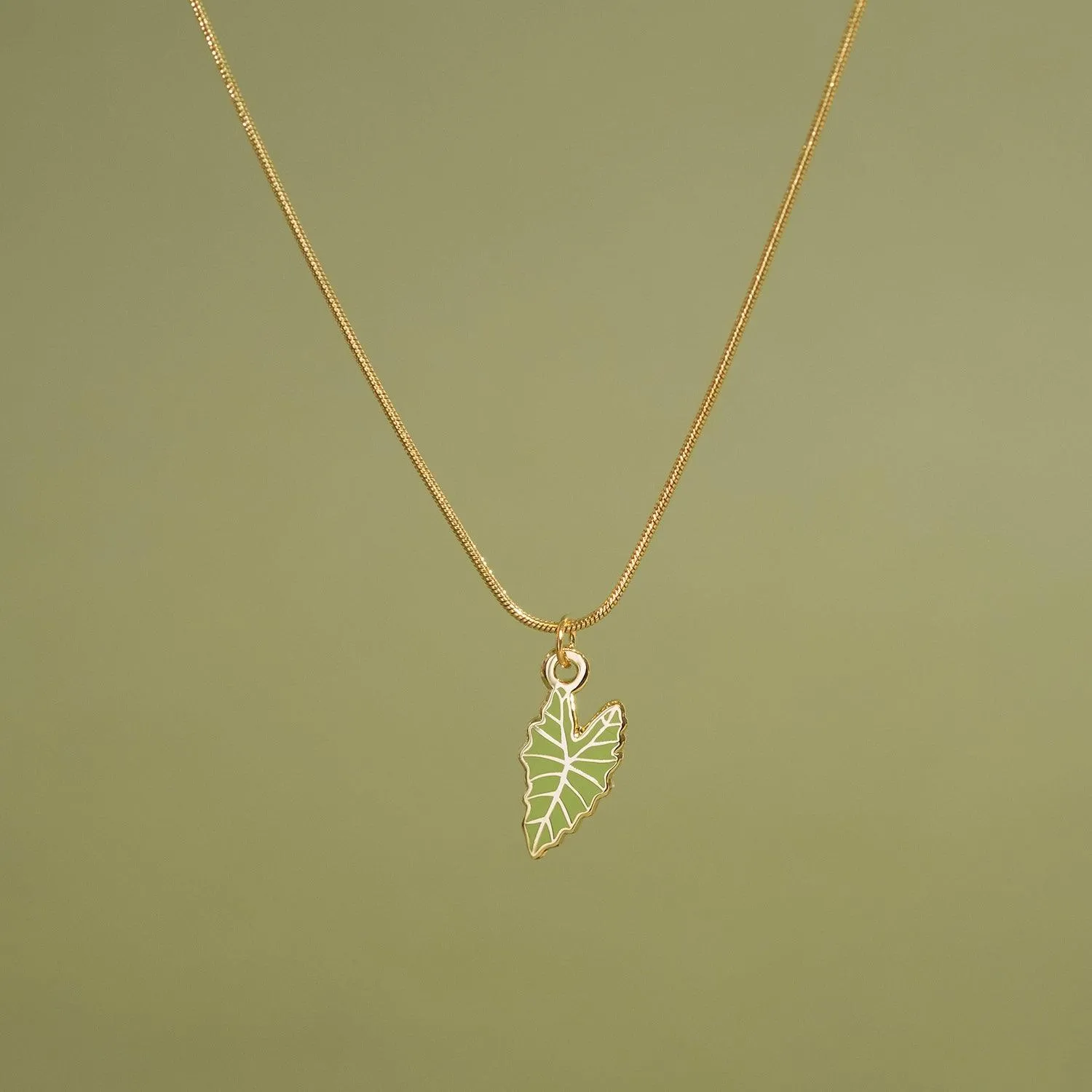 Alocasia Polly Leaf Necklace