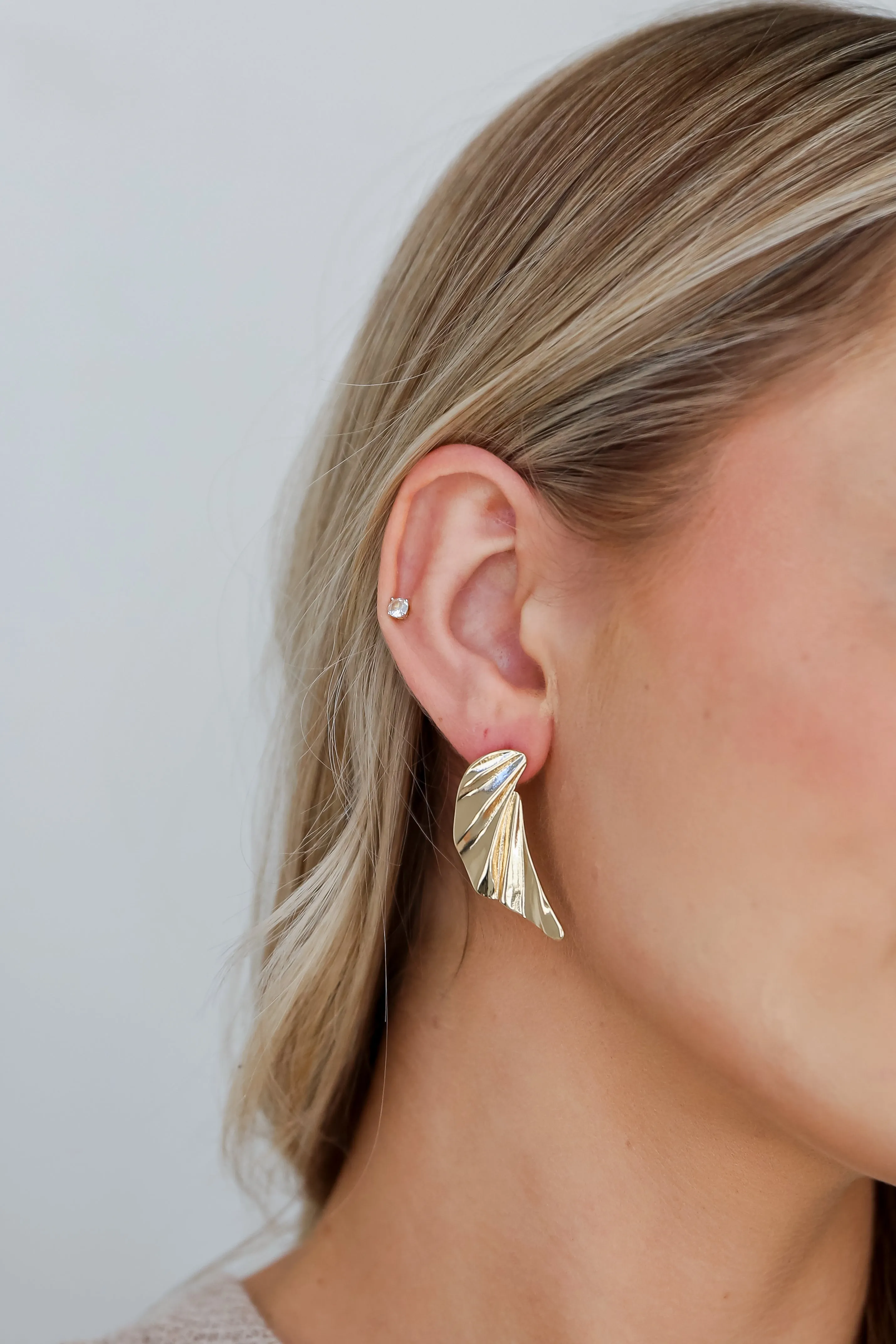 Andrea Gold Statement Earrings