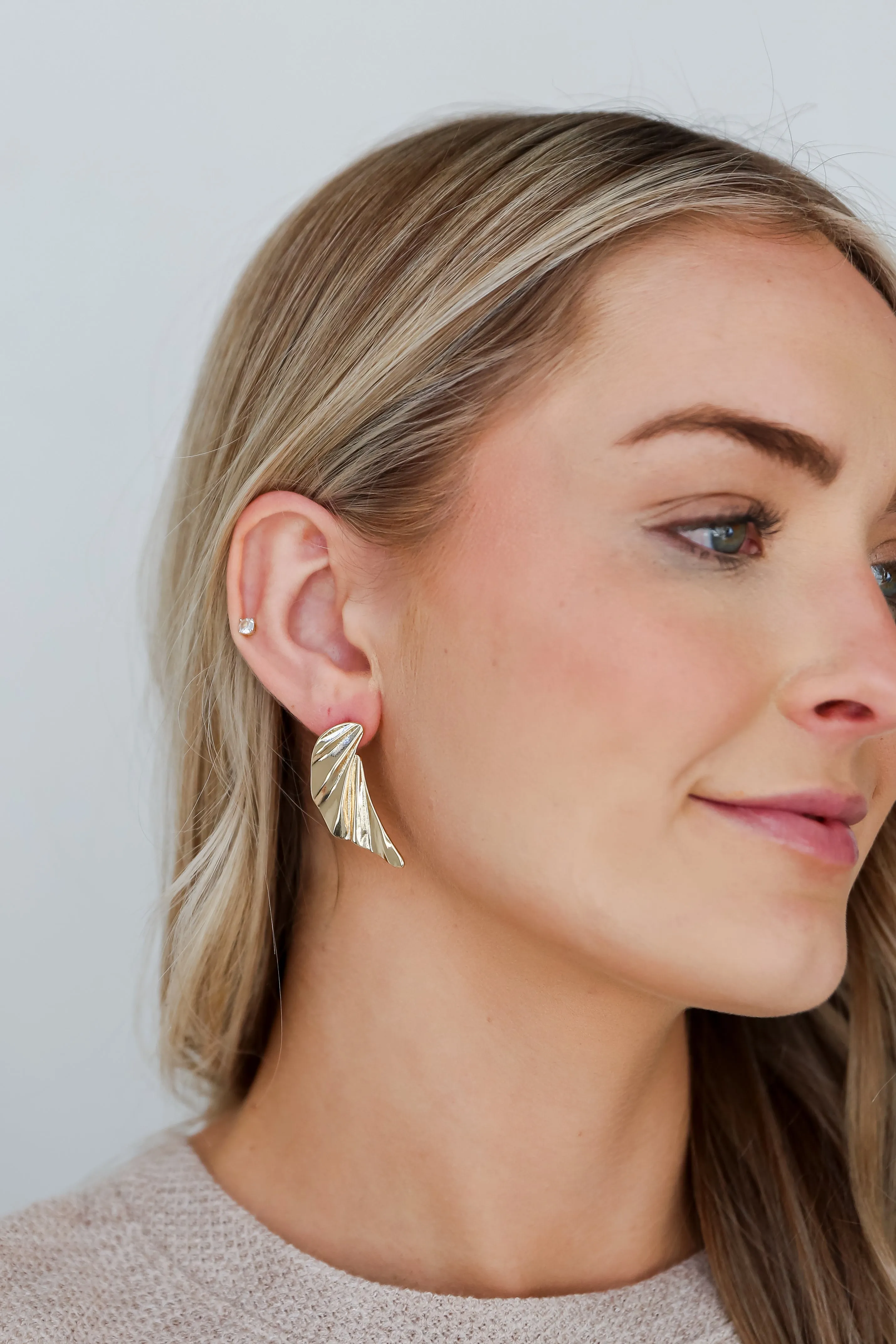 Andrea Gold Statement Earrings