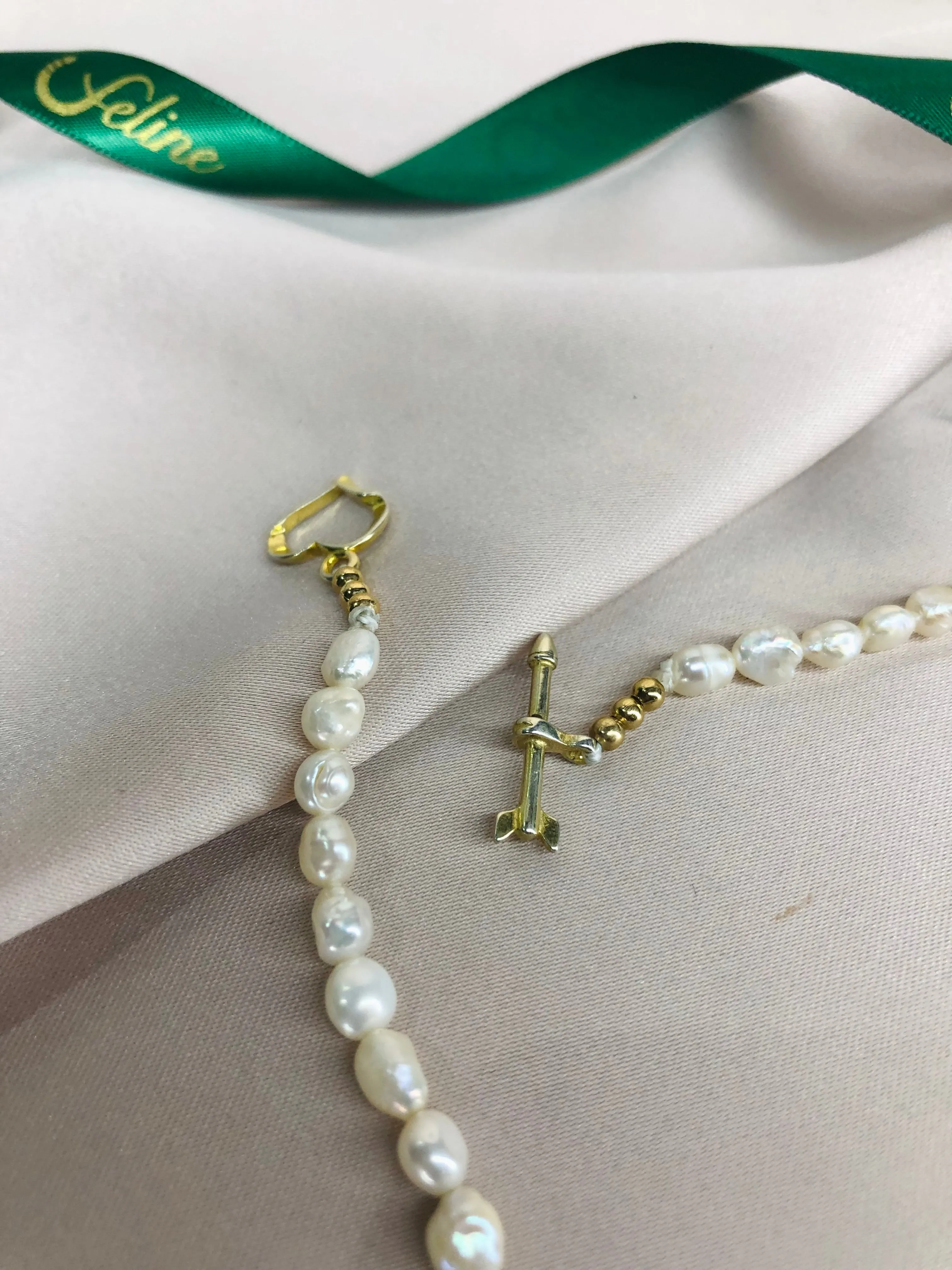 Axelle  Authentic Jade   Pearl Necklace