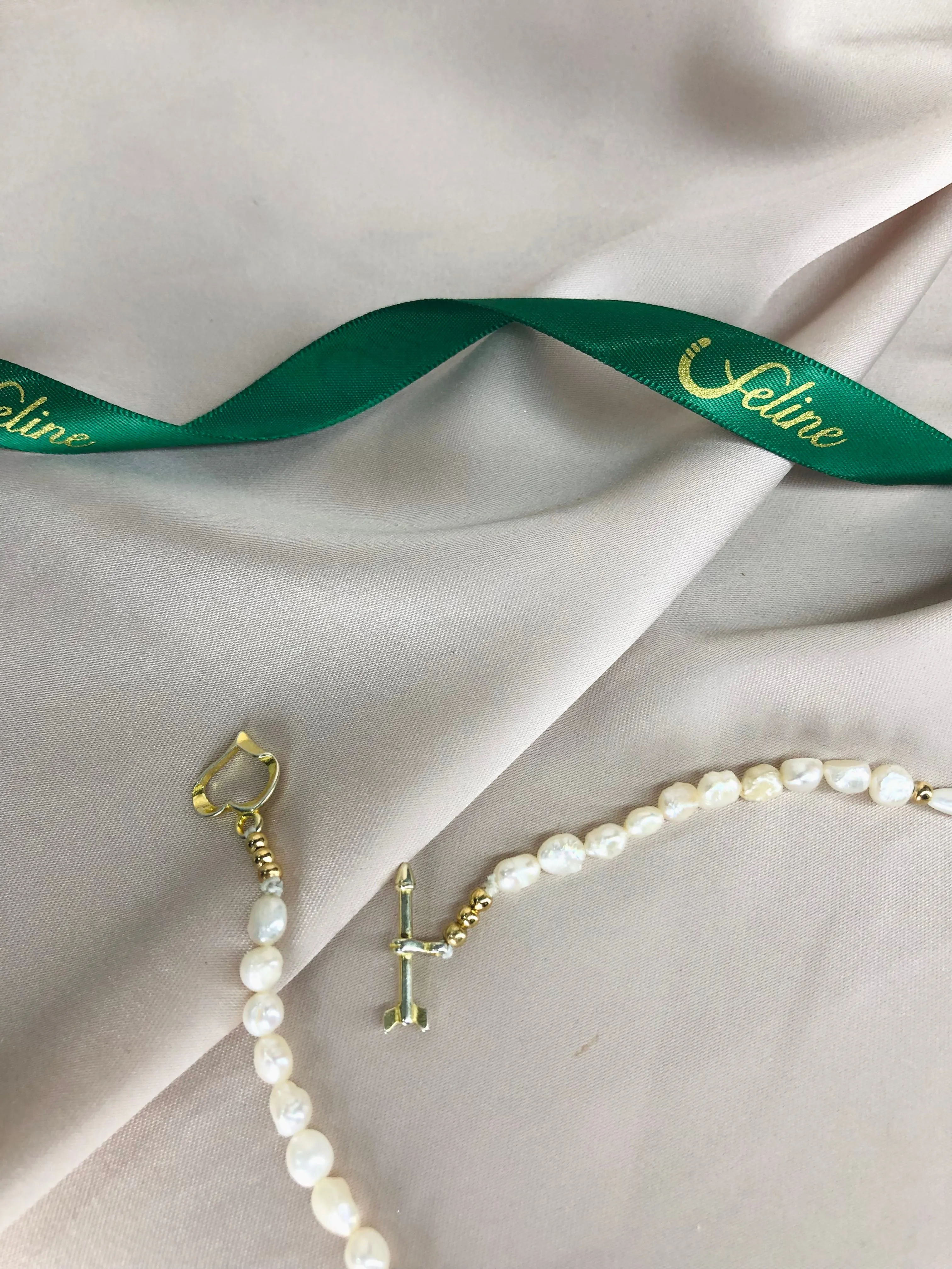 Axelle  Authentic Jade   Pearl Necklace