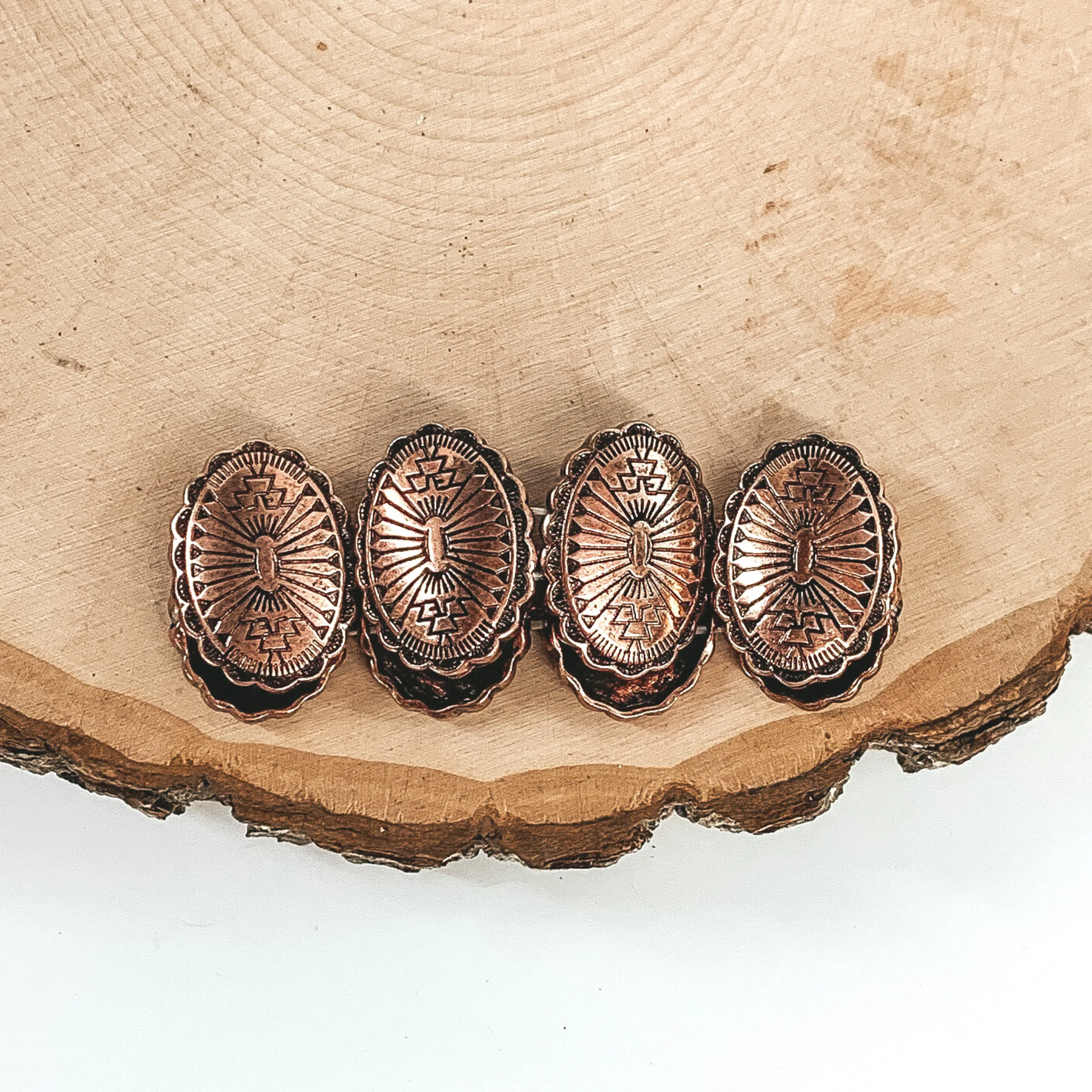 Aztec Concho Bracelet in Copper Tone