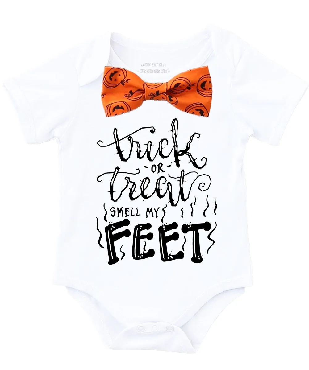 Baby Boy Halloween Outfit Trick or Treat Smell My Feet