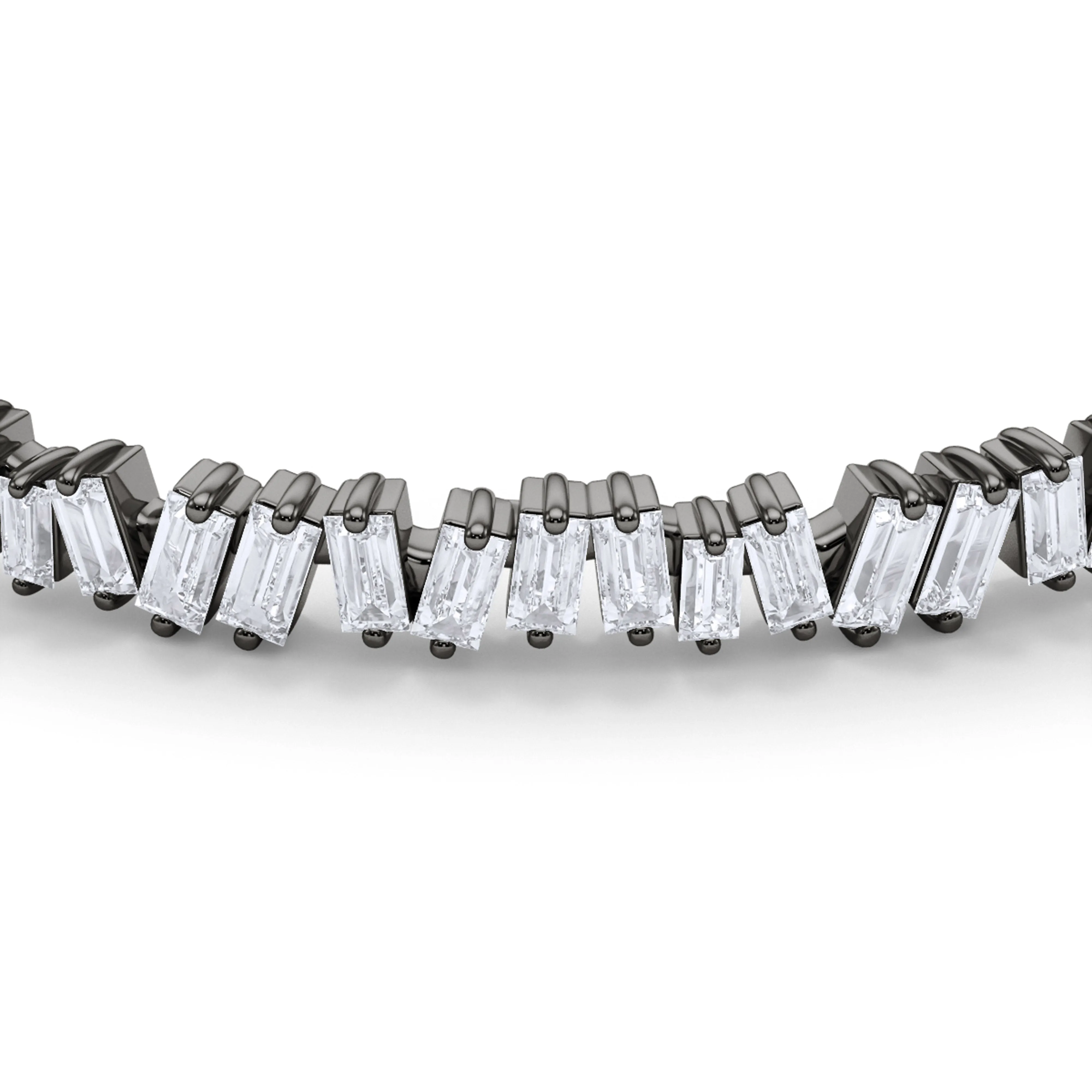 Baguette Vertical Tennis Bracelet