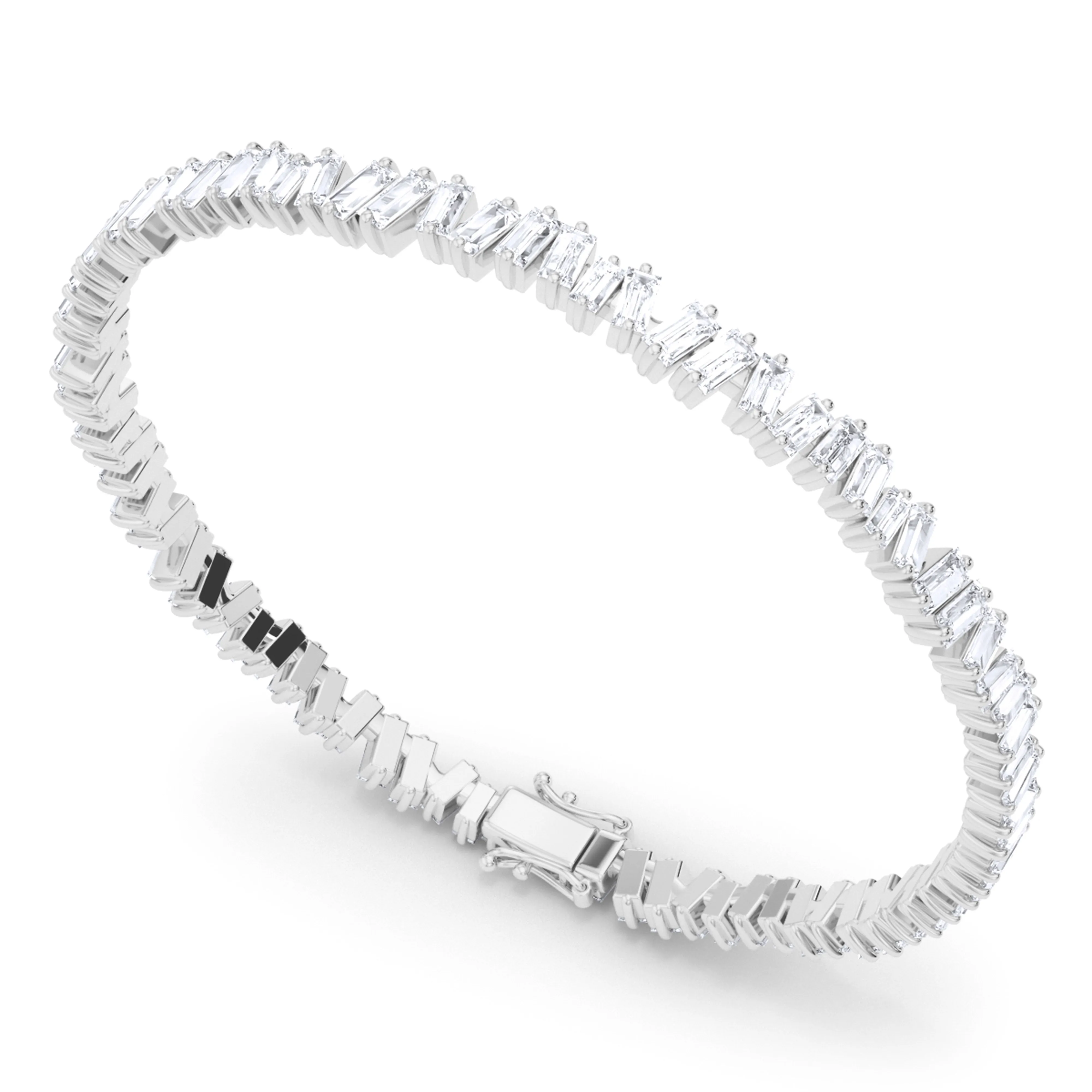 Baguette Vertical Tennis Bracelet