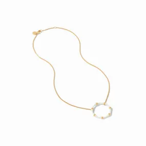 Bamboo Delicate Necklace | Ivory Enamel