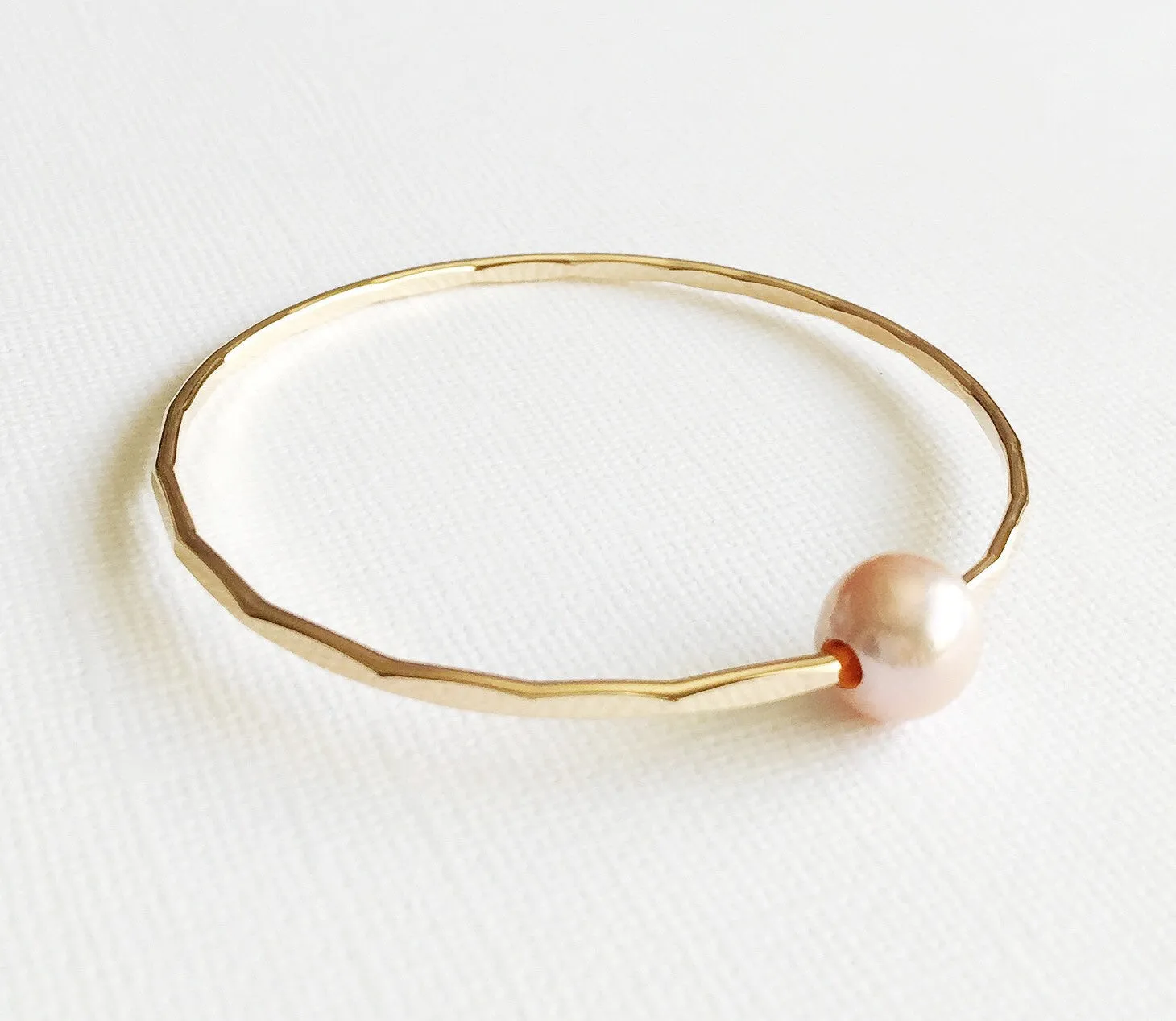 Bangle Mika -  pink Edison pearl  (B252)