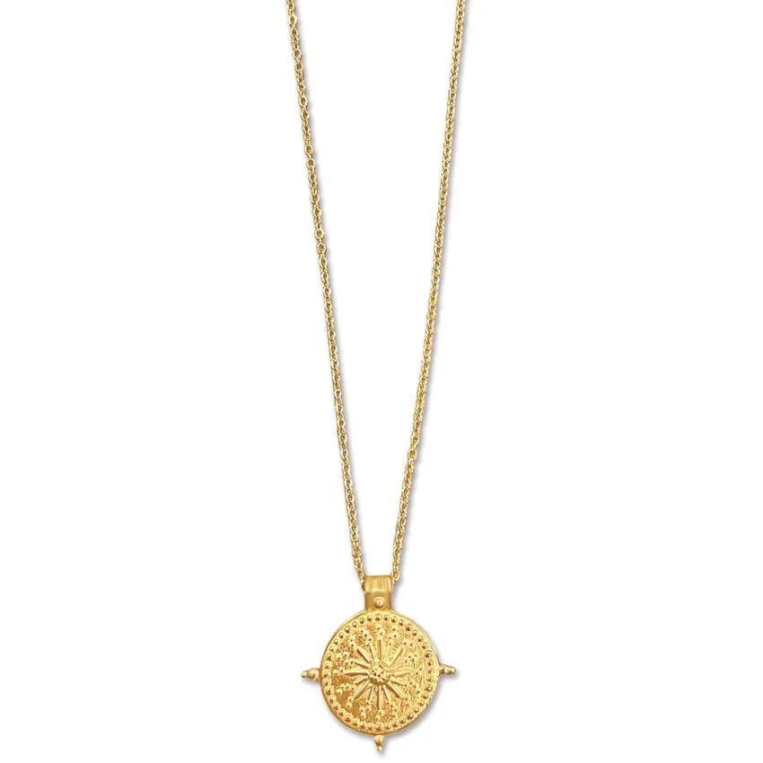 Beckett Sun Disc Pendant Necklace