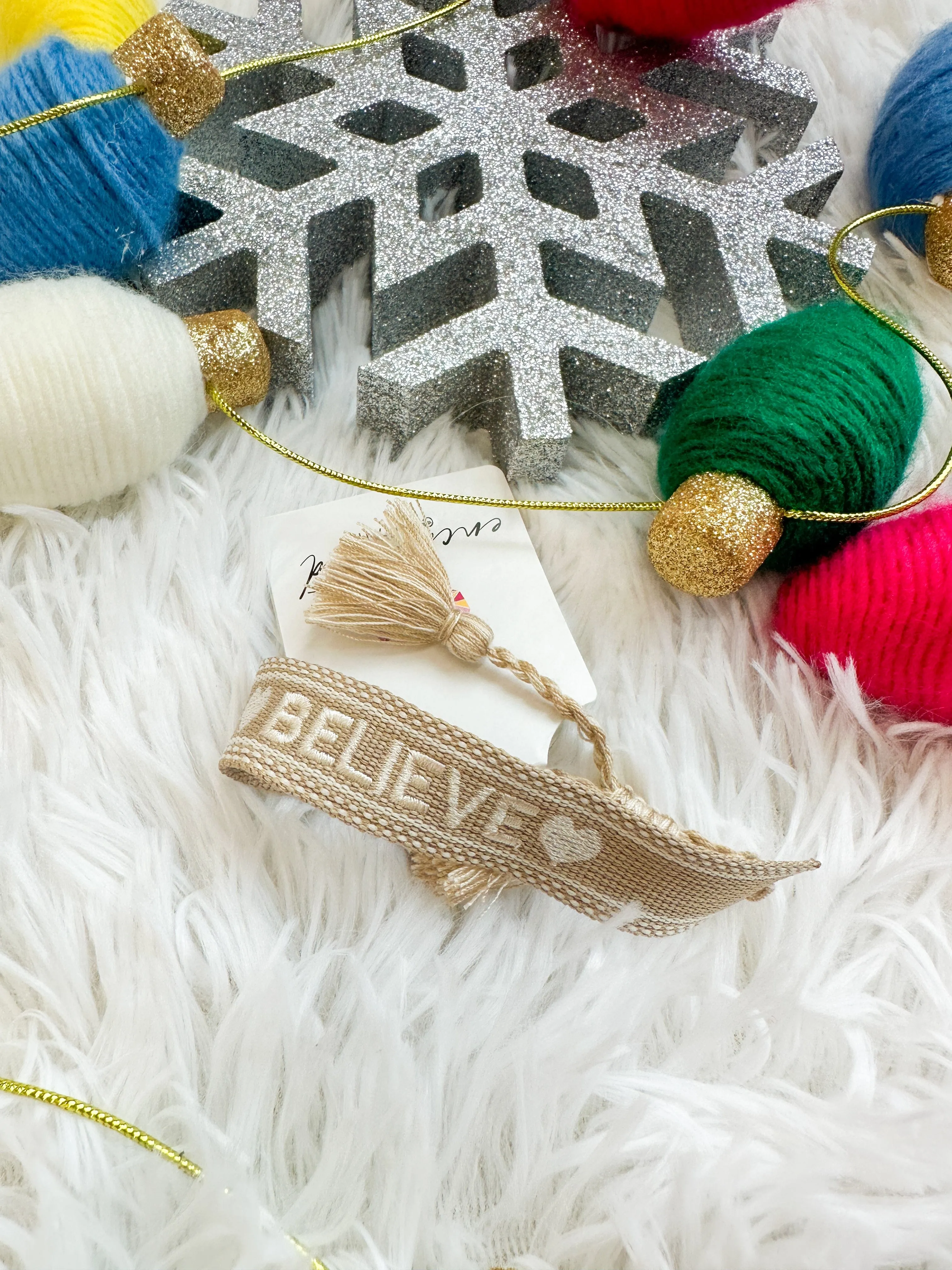 Believe Woven Bracelet