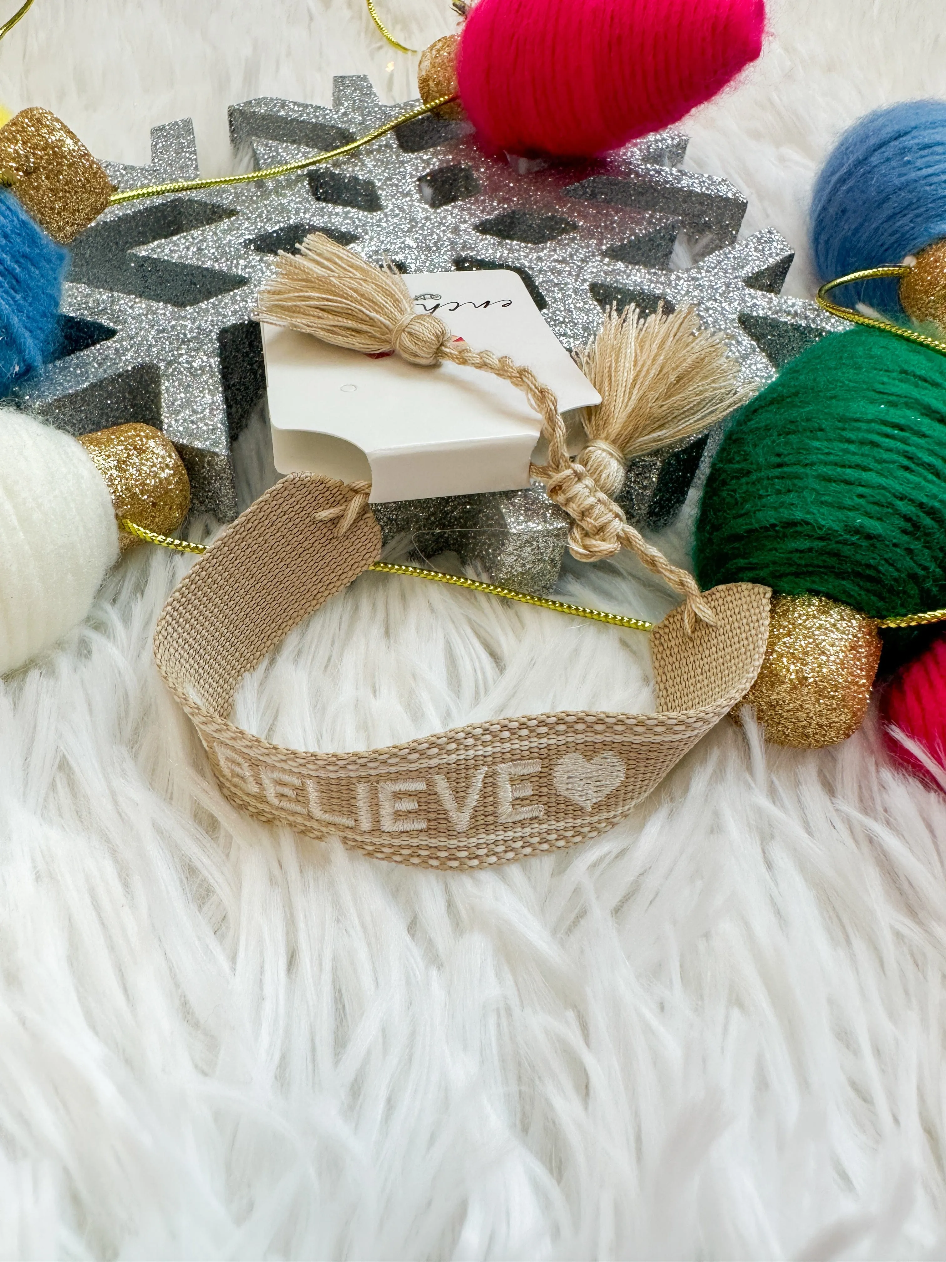 Believe Woven Bracelet