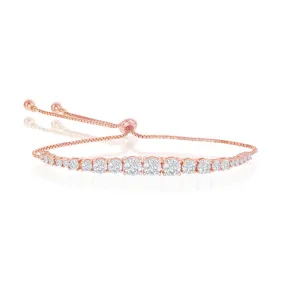 BELL CURVED BOLO BRACELET - ROSE GOLD PLATED