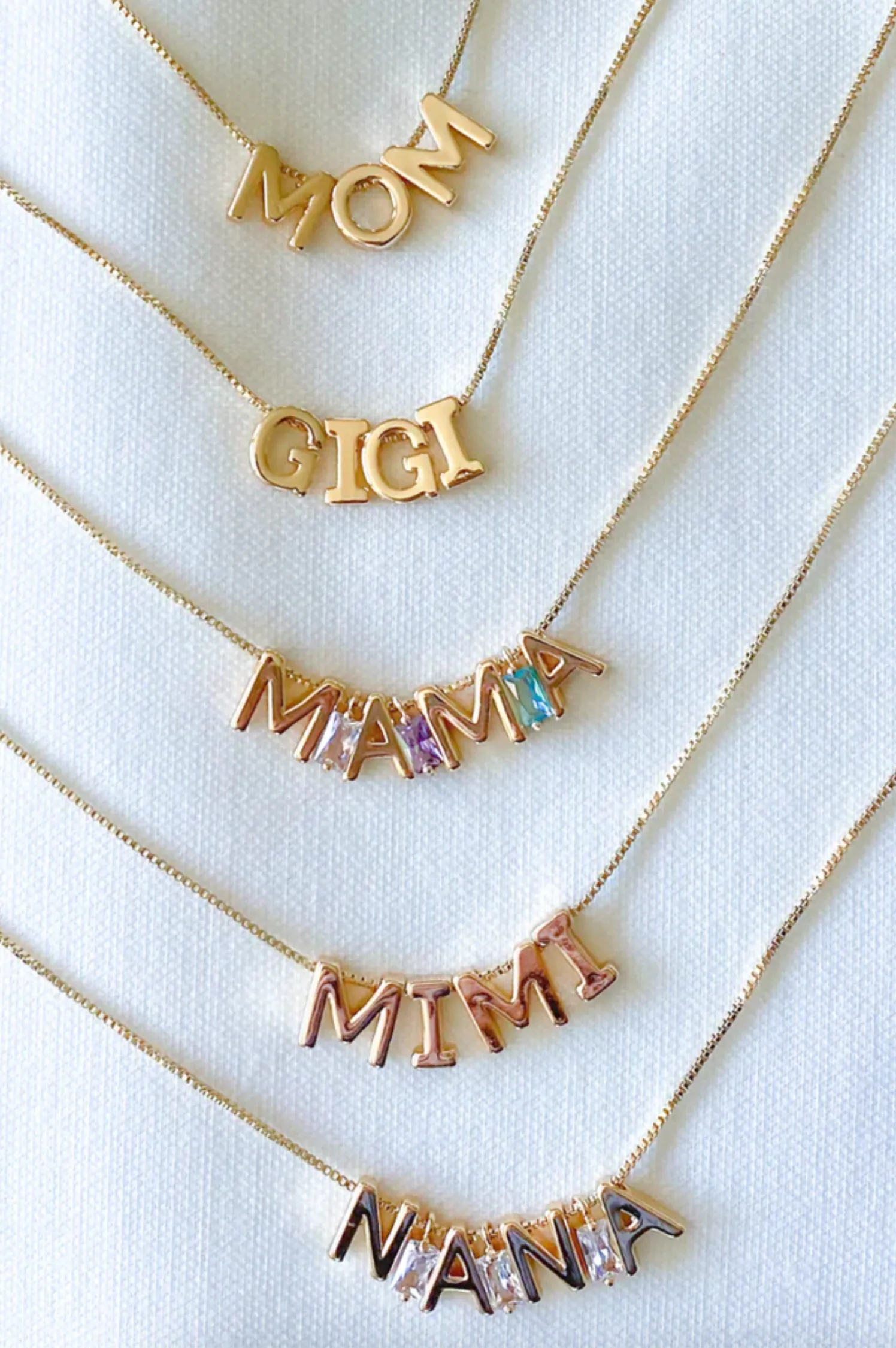 Birthstone Charms- Initial Bar