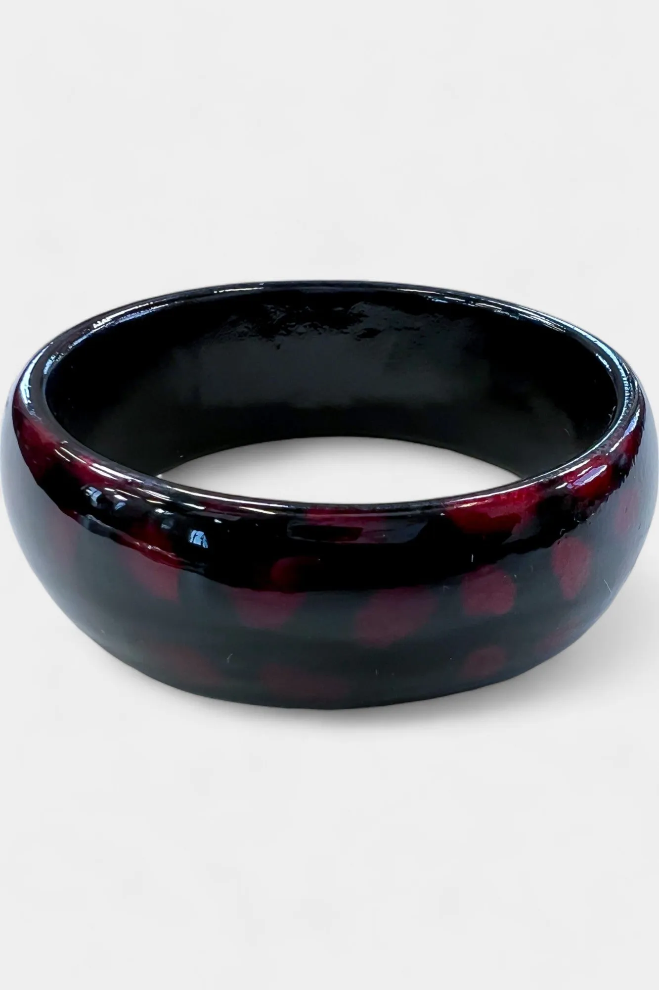 Black & Red Shimmery Bangle Bracelet