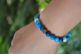 Blue Agate Bracelet Natural Stone