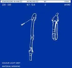 Blue Performance, Rope Clips 2pcs, 220mm - 320mm, BP 340