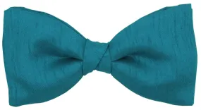 Blue Teal Shantung Bow Ties