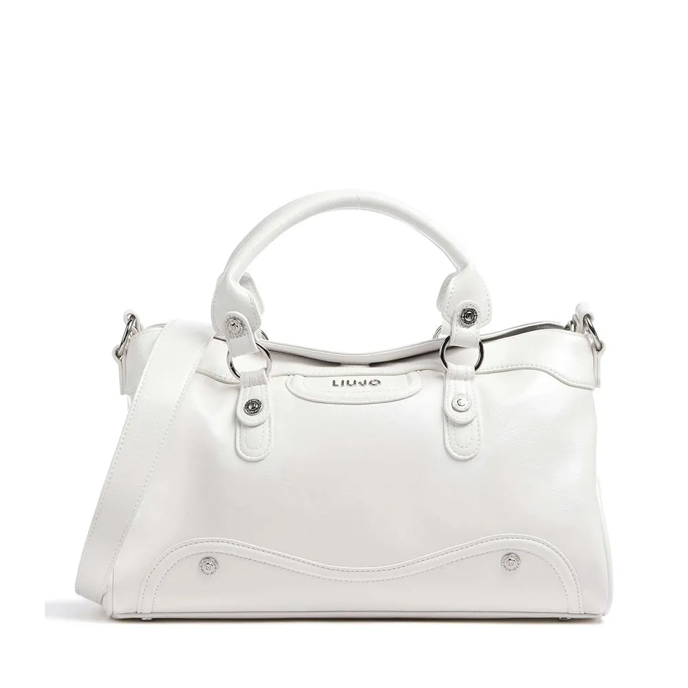 Borsa Donna a Mano Lucida LIU JO Silk Off White