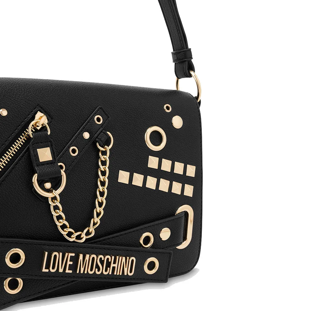 Borsa Donna a Spalla LOVE MOSCHINO linea Starry Night colore Nero