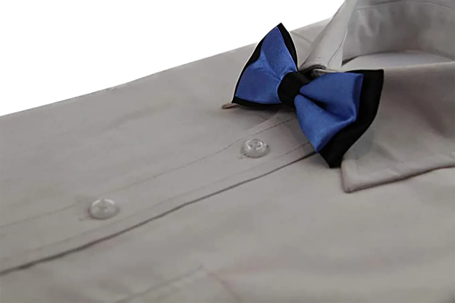 Boys Cornflower Blue Two Tone Layer Bow Tie