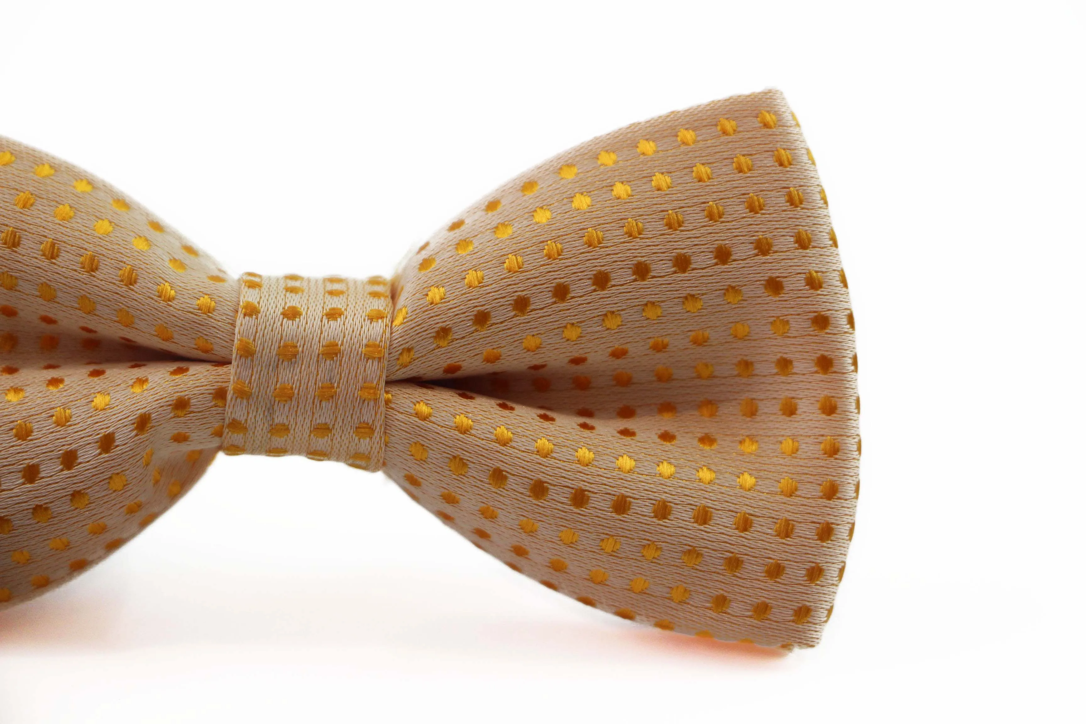 Boys Faint Orange Polka Dot Pattern Bow Tie