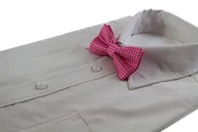 Boys Pink Polka Dot Pattern Bow Tie