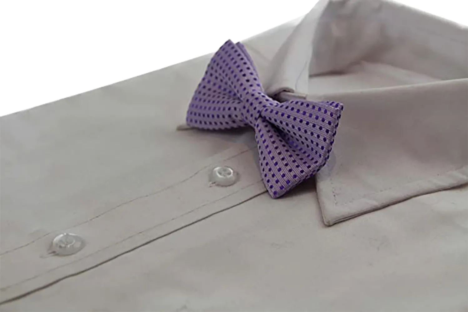 Boys Violet Polka Dot Pattern Bow Tie