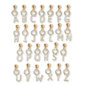 Bracelet Charm Bar | Gold Individual Letter