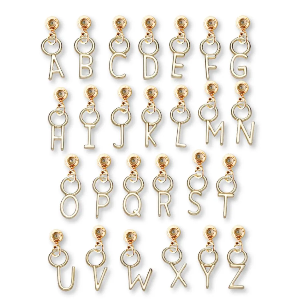 Bracelet Charm Bar | Gold Individual Letter