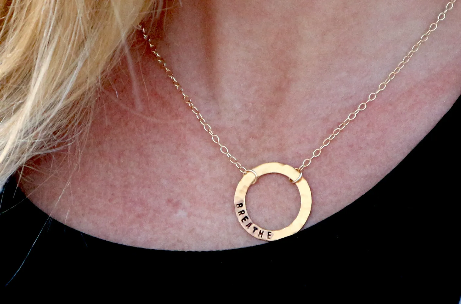 BREATHE Infinity Circle Necklace - Gold