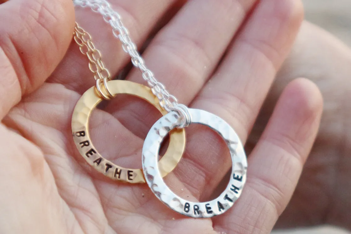 BREATHE Infinity Circle Necklace - Gold