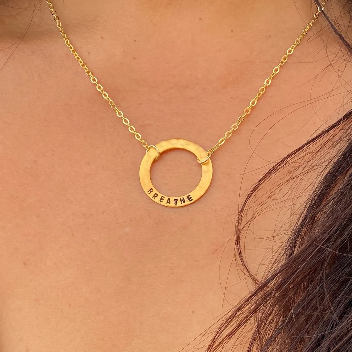 BREATHE Infinity Circle Necklace - Gold