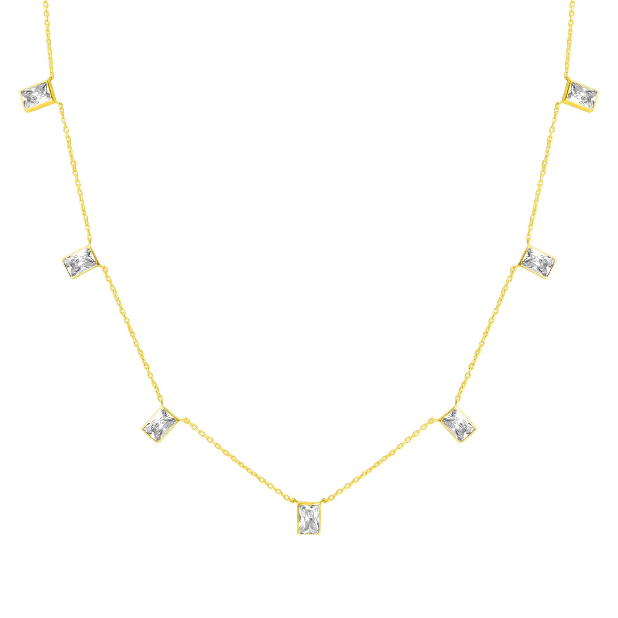 BROOKE BAGUETTE NECKLACE GOLD