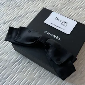 Chanel CC Satin Bow Hair Clip