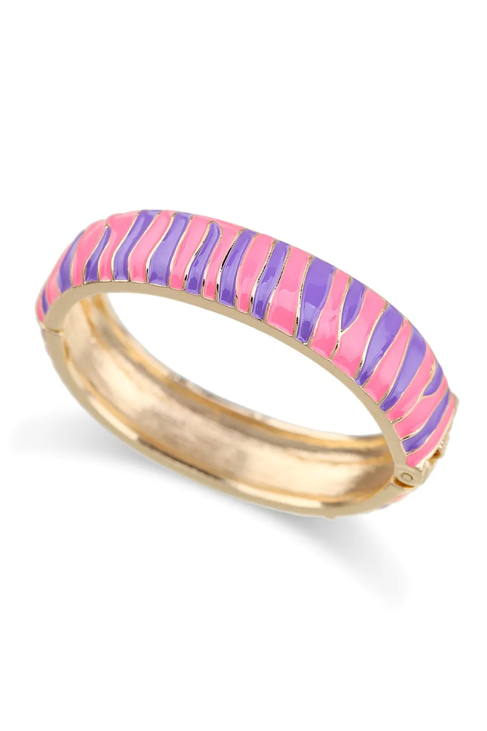 CHANGE YOUR STRIPES BANGLE PINK & PURPLE