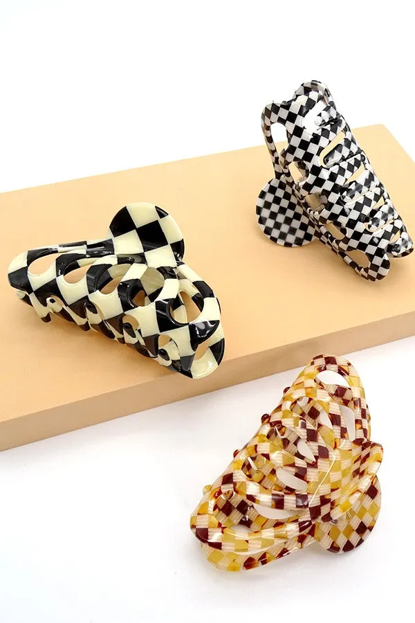 Checkered Claw Hair Clip